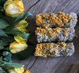 White Sage mixed with Yellow Mullein Smudge Stick