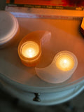 Yin Yang Selenite Candle Holders