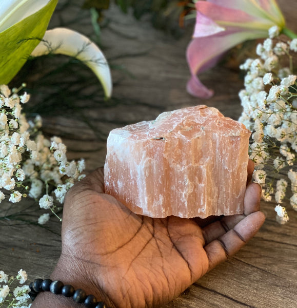 Peach Selenite (11.08 oz Raw)