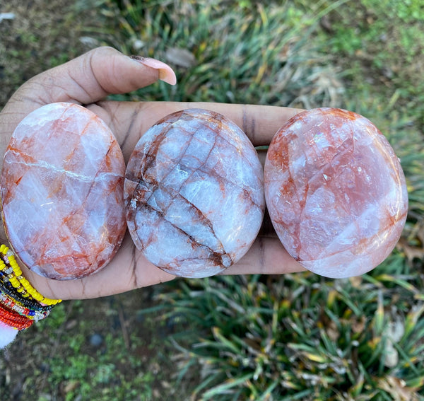 Fire Quartz Palm Stones