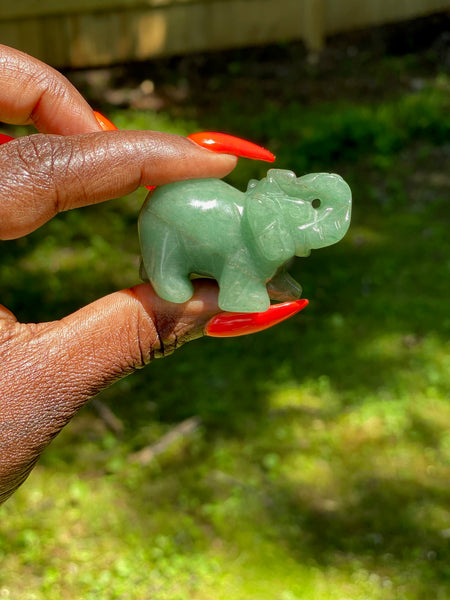 Green Aventurine Elephant