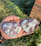 Pink Tourmaline Hearts